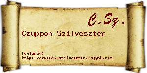 Czuppon Szilveszter névjegykártya
